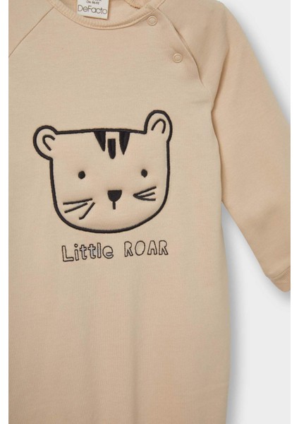 Erkek Bebek Yenidoğan Kaplan Baskılı Uzun Kollu Tulum F4656A525AU fiyatları