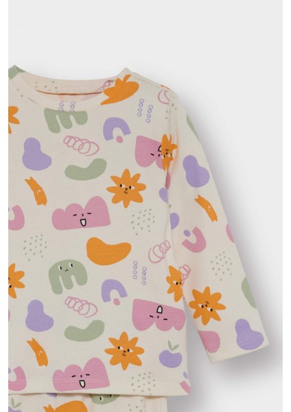 Kız Bebek Pijama Takımı Desenli Uzun Kollu Üst Uzun Alt F0635A525AU modelleri