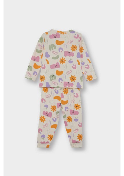 Kız Bebek Pijama Takımı Desenli Uzun Kollu Üst Uzun Alt F0635A525AU fırsatları