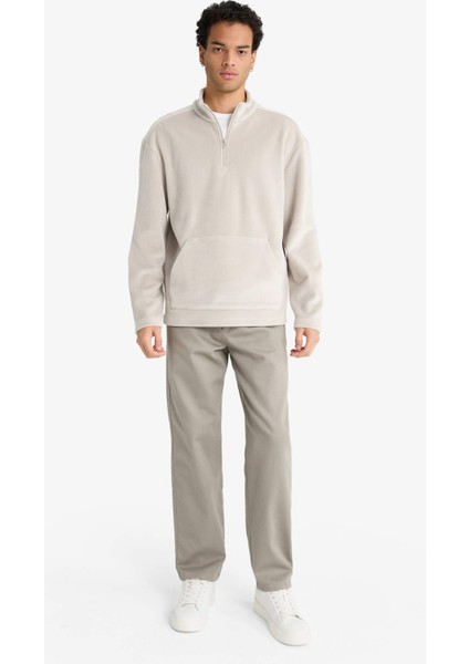 Regular Fit Dik Yaka Yarım Fermuarlı Kadife Sweatshirt F2352AX25WN fiyatları
