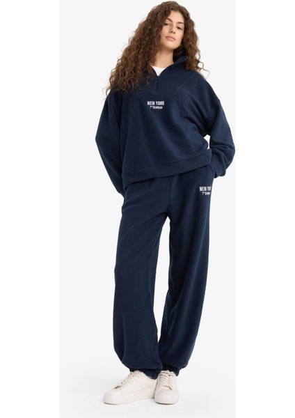 Standart Fit Beli Bağcıklı Cepli Polar Eşofman Altı Y2650AZ25WN