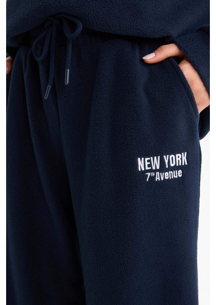 Standart Fit Beli Bağcıklı Cepli Polar Eşofman Altı Y2650AZ25WN