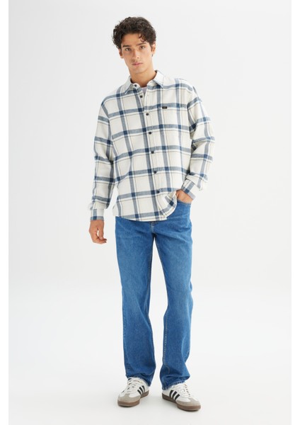 %100 Pamuk Relaxed Fit Rahat Kesim Klasik Yaka Ekose Cepli Gömlek fiyatları