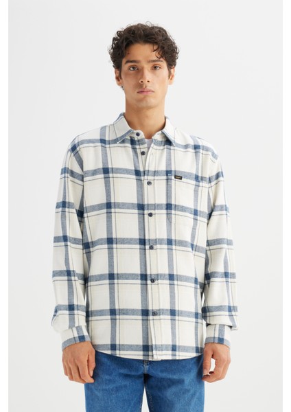 %100 Pamuk Relaxed Fit Rahat Kesim Klasik Yaka Ekose Cepli Gömlek modelleri