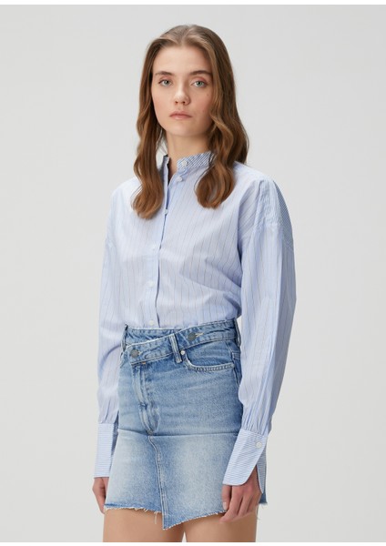 Ana Mavi Çizgili Gömlek