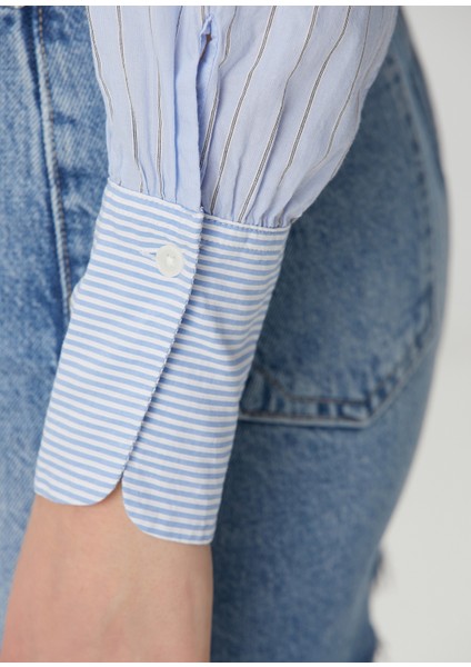 Ana Mavi Çizgili Gömlek indirimleri
