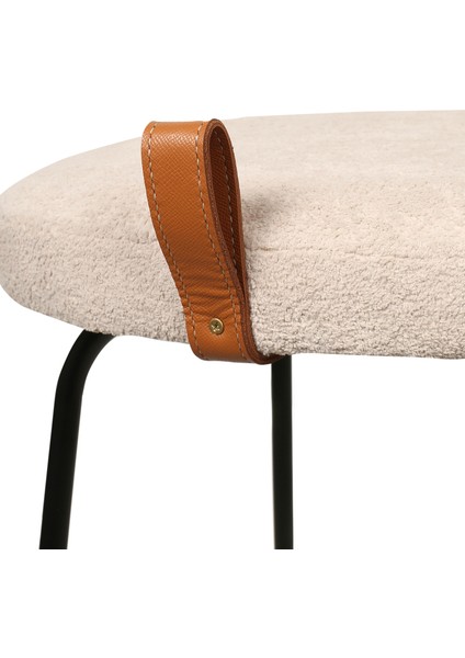 Livio Krem Rengi Metal Mutfak Taburesi modelleri