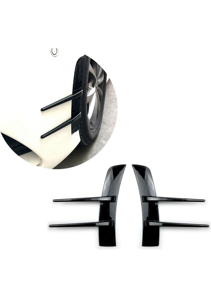 Araba Siyah Ön Tampon Spoiler Bank Bıçağı Mercedes Benz A Sınıf A180 A200 A220 W177 (Siyah) (Yurt Dışından) fiyatları