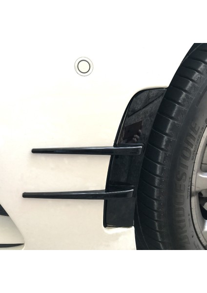 Araba Siyah Ön Tampon Spoiler Bank Bıçağı Mercedes Benz A Sınıf A180 A200 A220 W177 (Siyah) (Yurt Dışından) modelleri