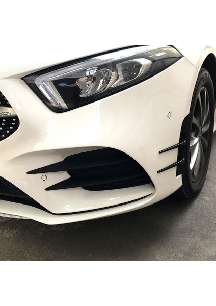 Araba Siyah Ön Tampon Spoiler Bank Bıçağı Mercedes Benz A Sınıf A180 A200 A220 W177 (Siyah) (Yurt Dışından) fırsatları