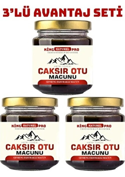 3 x 240 gr King Naturel Çakşır Otu Macunu Güç Kuvvet ve Kudret fırsatları