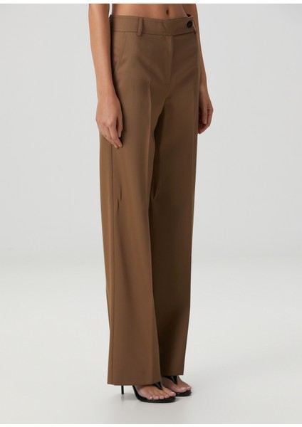 Straight Fit Kahverengi Pantolon fırsatları