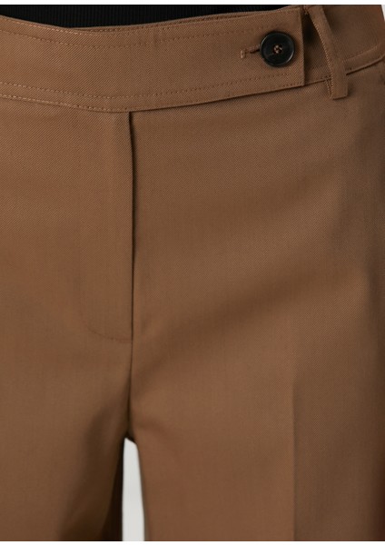 Straight Fit Kahverengi Pantolon