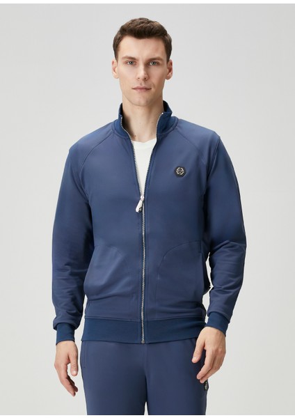 Lacivert Logo Detaylı Sweatshirt