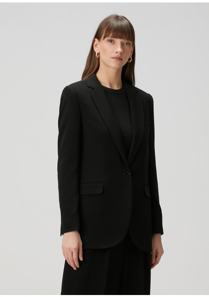Siyah Krep Blazer modelleri