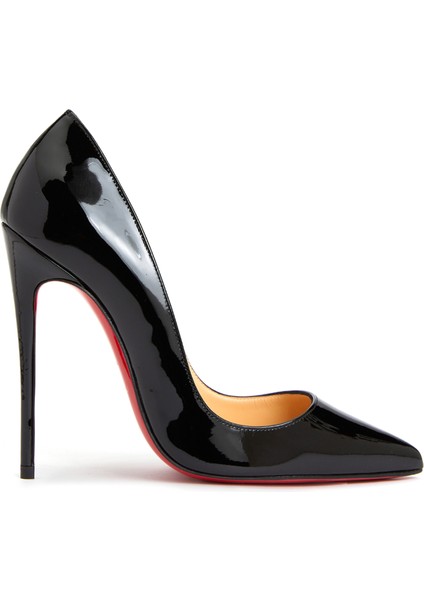 So Kate Siyah Deri 12CM Stiletto