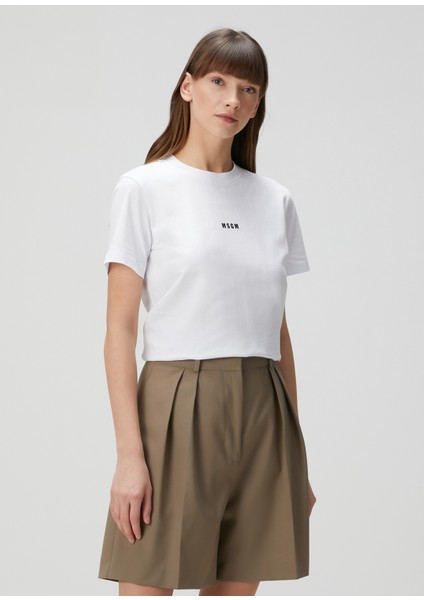 Beyaz Logolu T-Shirt