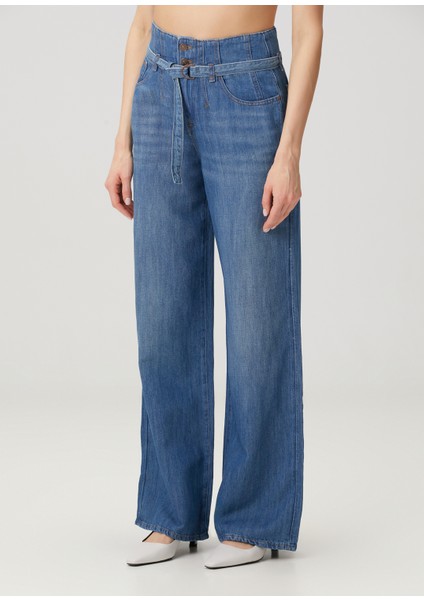 Mavi Wide Leg Jean Pantolon fiyatları