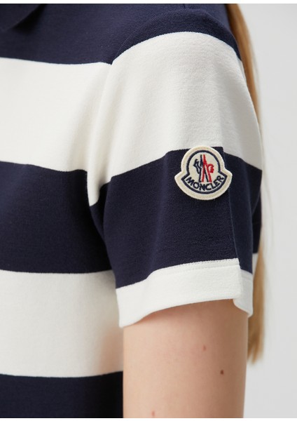 Mavi Beyaz Çizgili Polo T-Shirt