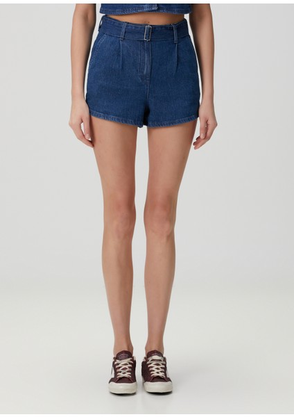 Lacivert Mini Denim Şort fiyatları
