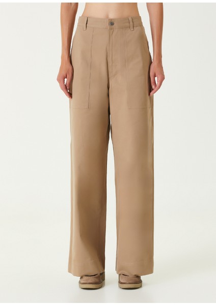 Camel Wide Leg Pantolon fiyatları
