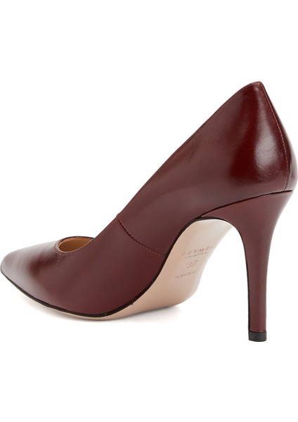 Bordo Deri Stiletto modelleri