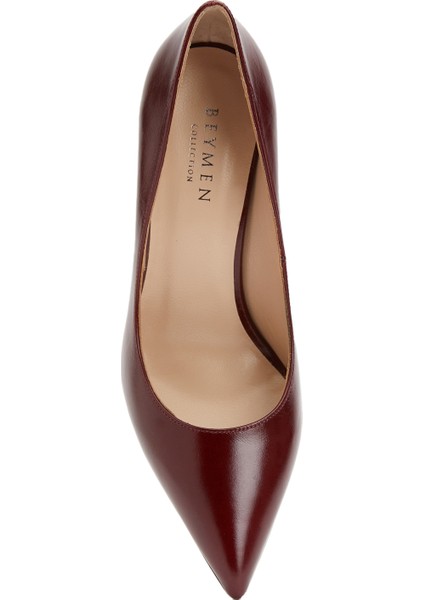 Bordo Deri Stiletto fırsatları