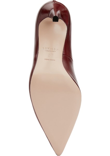 Bordo Deri Stiletto indirimleri