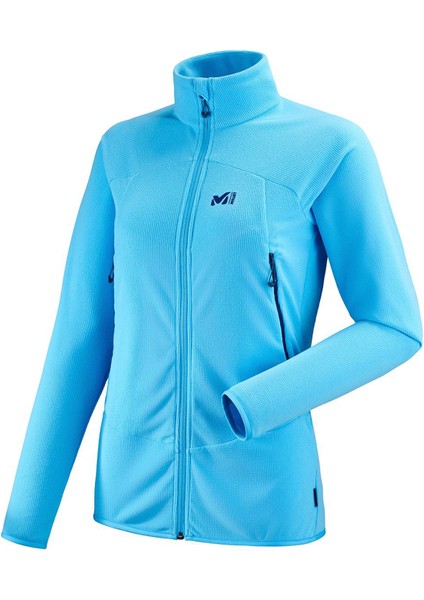 MIV8491 3526 K Ltgrid Mavi Kadın Ceket