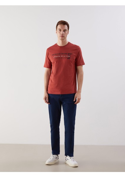 Yeni Sezon Bisiklet Yaka Baskılı Penye Erkek Tişört modelleri