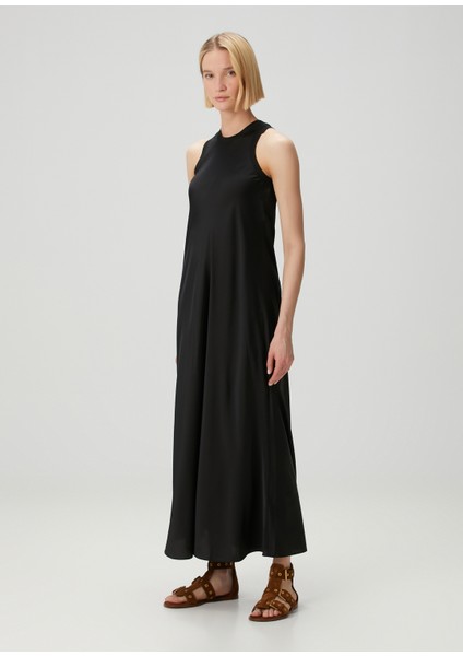Aida Siyah Maksi Saten Elbise fiyatları