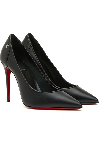 Sporty Kate Siyah Deri Topuklu Ayakkabı fiyatları