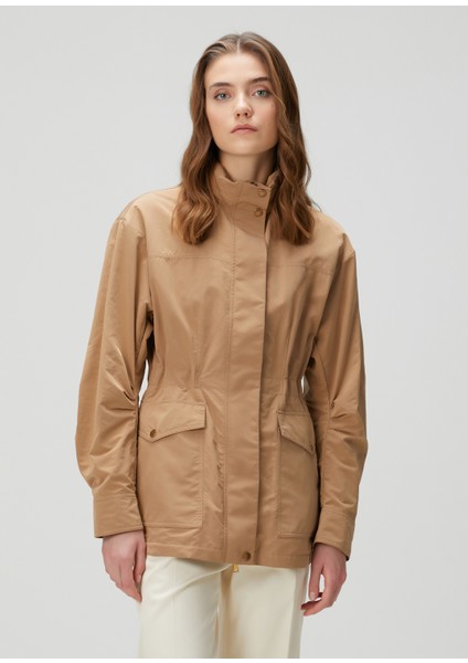 Camel Kapüşonlu Parka modelleri