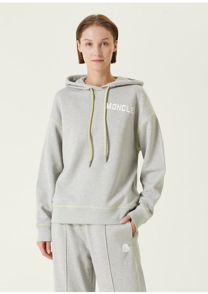 Gri Kapüşonlu Sweatshirt