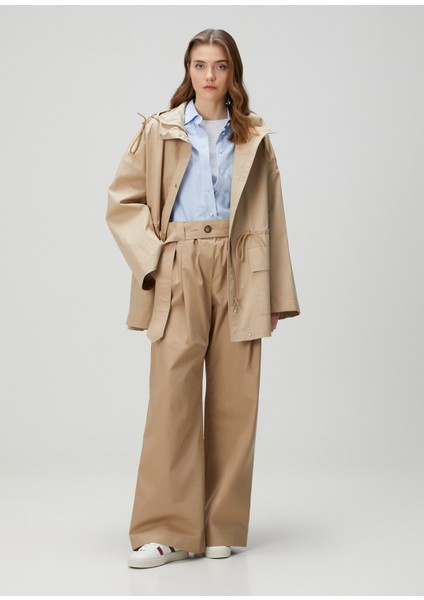 Gaillon Camel Kapüşonlu Parka fiyatları