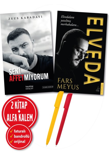 Alfa Kalem+ Zeus Kabadayı+Fars Meyus 2 Kitap Yeni (Elveda + Seni Affetmiyorum)-Destek Edebiyat