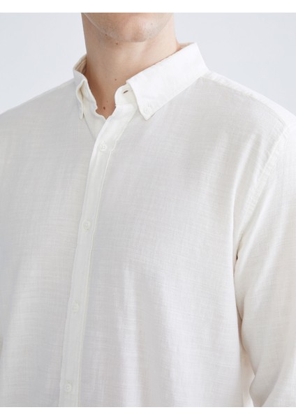 Yeni Sezon Slim Fit Uzun Kollu Armürlü Erkek Gömlek modelleri