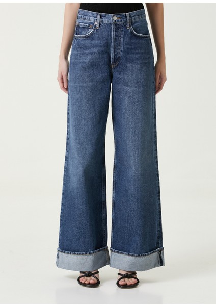 Dame Mavi Wide Leg Jean Pantolon fiyatları