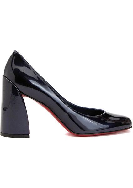 Miss Sab Lacivert Deri Topuklu Ayakkabı