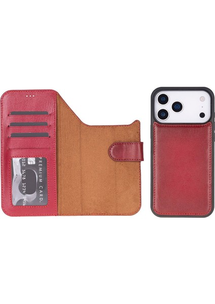 Apple iPhone 17 Pro Uyumlu Hakiki Deri Kişiselleştirilebilir Telefon Kılıfı