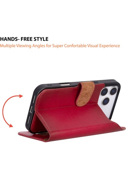 Apple iPhone 17 Pro Uyumlu Hakiki Deri Kişiselleştirilebilir Telefon Kılıfı