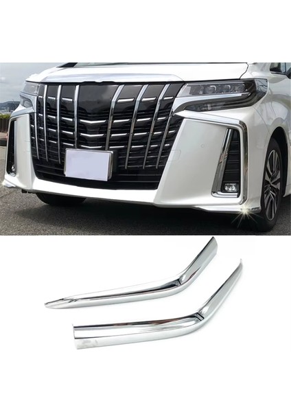 Toyota Alphard Sport 2019-2020 Elektraplatma Araç Ön Tampon Köşe Koruma Şeridi Dekoratif Parçalar (Yurt Dışından) indirimleri