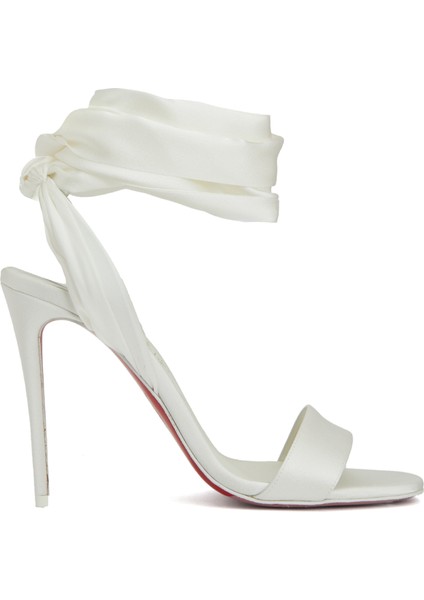Kırık Beyaz Kadın Ipek Sandalet