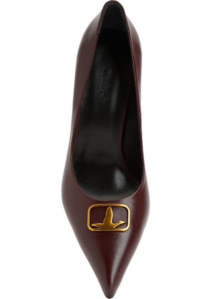 Bordo Deri Stiletto fırsatları