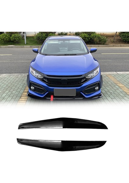 Parlak Siyah Ön Tampon Dudak Ayırıcı Fin Hava Knifi Otomatik Vücut Kiti Araba Spoiler Honda Civic Fk8 Sı Type-R 2019-2021 (Yurt Dışından) fırsatları