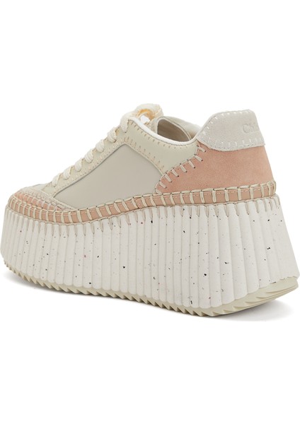 Nama Bej Beyaz Kadın Deri Sneaker modelleri