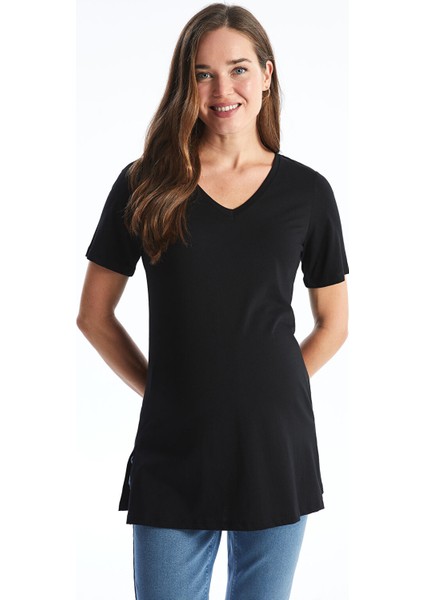 Yeni Sezon V Yaka Kadın Tişört