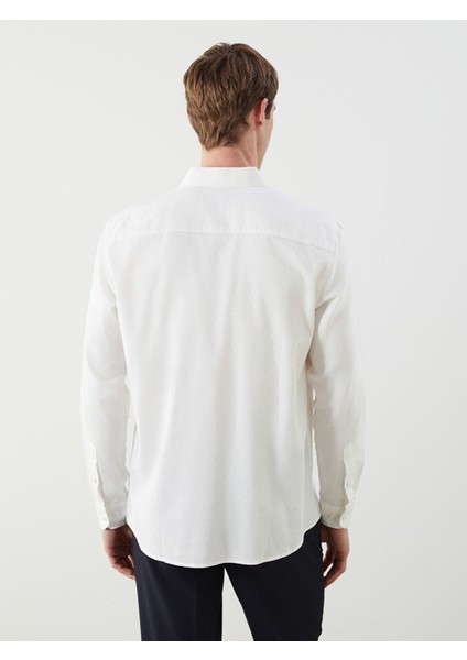 Yeni Sezon Slim Fit Uzun Kollu Gabardin Erkek Gömlek fırsatları