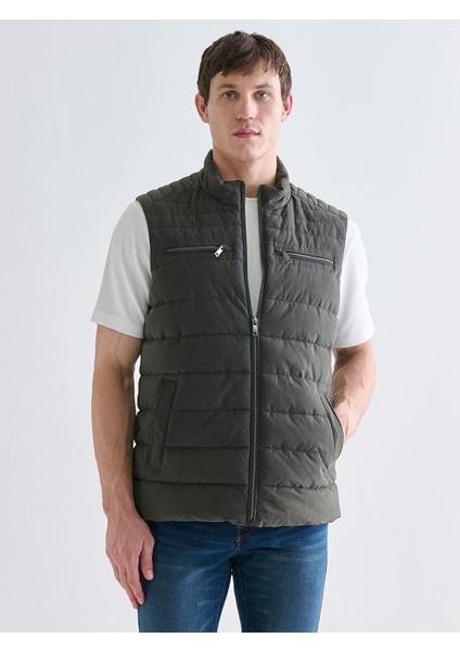 Yeni Sezon Standart Kalıp Dik Yaka Erkek Şişme Yelek