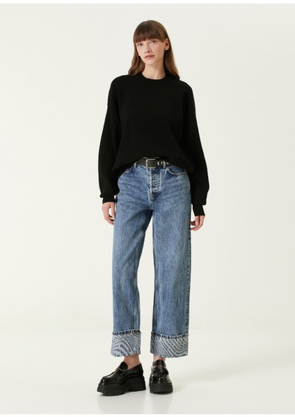Siyah Bisiklet Yaka Sweatshirt fiyatları